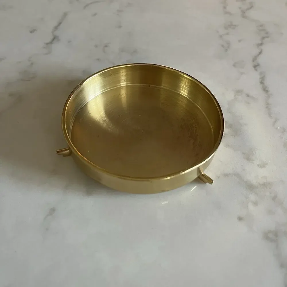 PartyLite Brass Disc Plate Candle Votive Holder Replacement Part removable plate